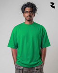 Green Plain Oversized Tshirt - 240 GSM