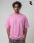 Lavender Plain Oversized Tshirt - 240 GSM